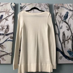 Ann Taylor Factory size XS. Cream color soft, thin knit tunic sweater